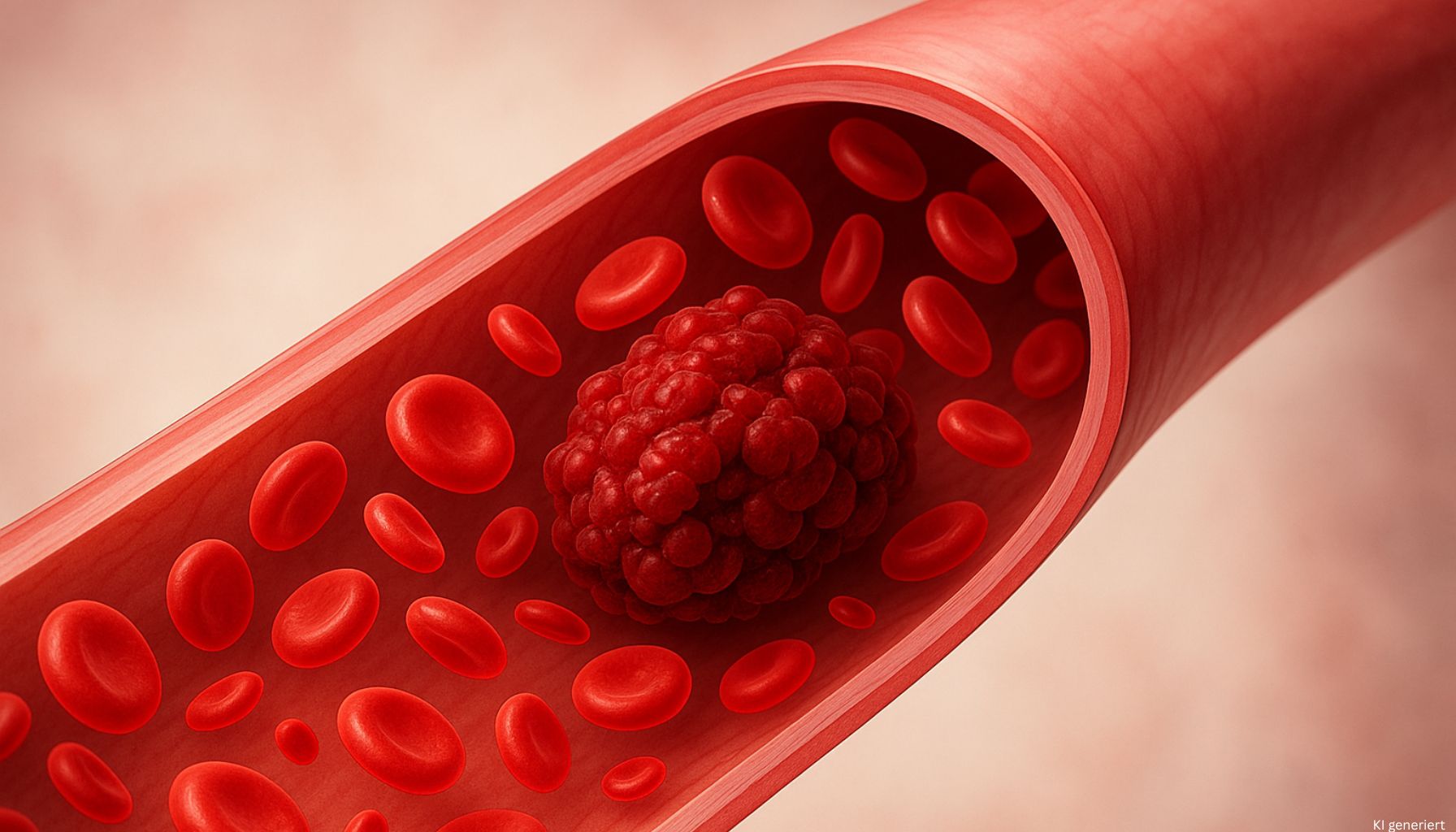 Blutgefäß mit Thrombus